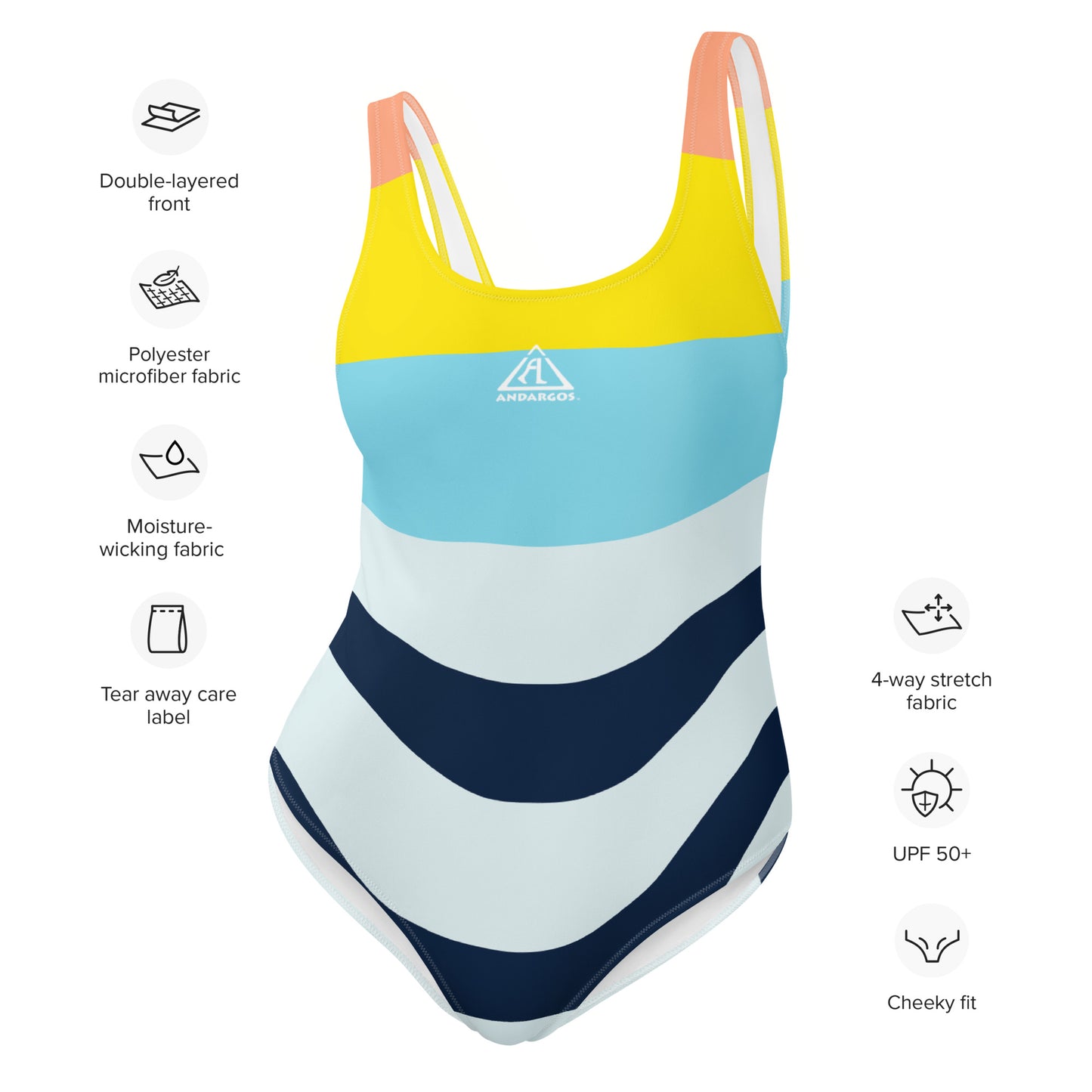 Andargos Abstract Design One-Piece Swimsuit