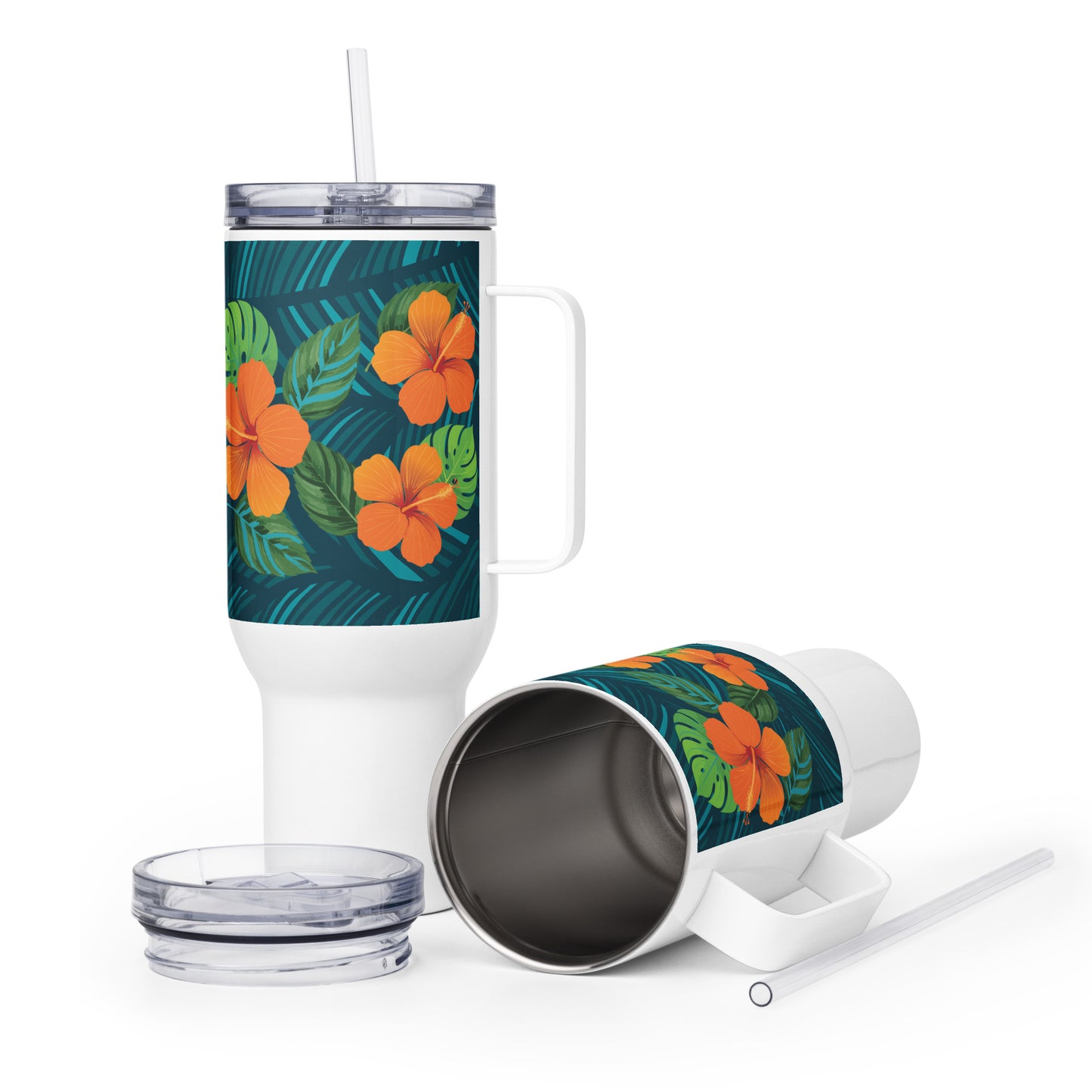 Andargos Maga Flower 40 Oz Stainless Steel Travel Mug