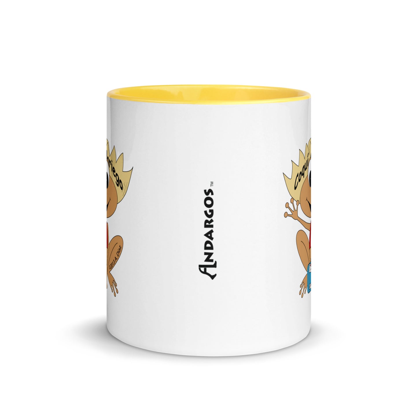 Taza personaje Coqui Andariego con interior de color