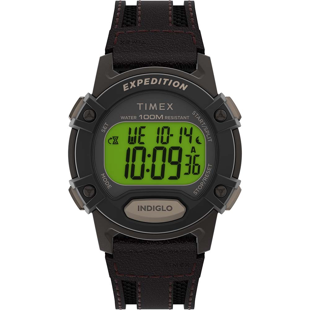 Timex Expedition Cat 5 - Estojo de resina marrom - Faixa marrom/preta [TW4B24500]