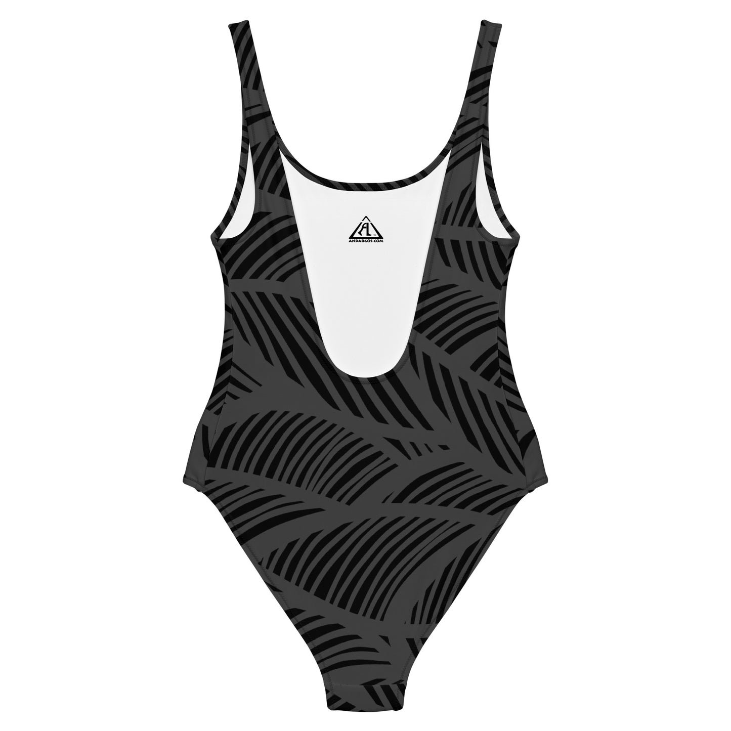 Abstract Black & Gray One-Piece Swimsuit