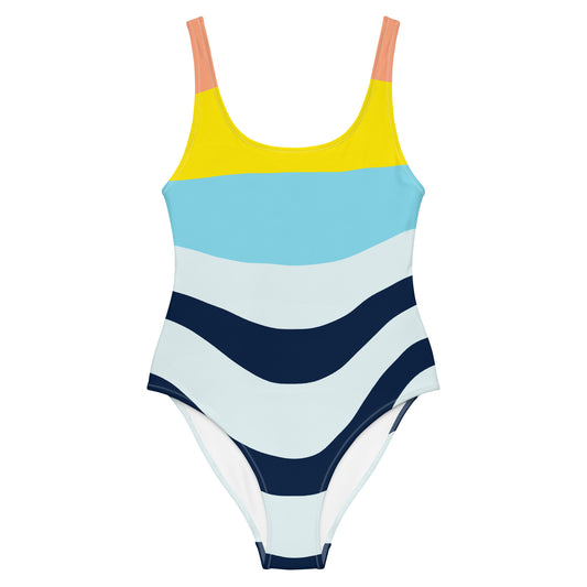 Abstract Design One-Piece Swimsuit