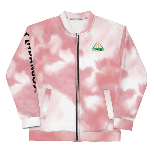 Andargos Pink Tie Dye Unisex Bomber Jacket