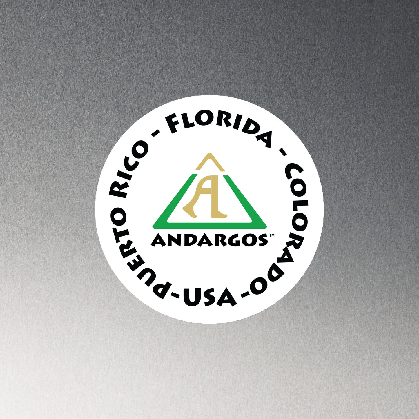 Andargos Logo PR FL CO USA Magnet Sticker