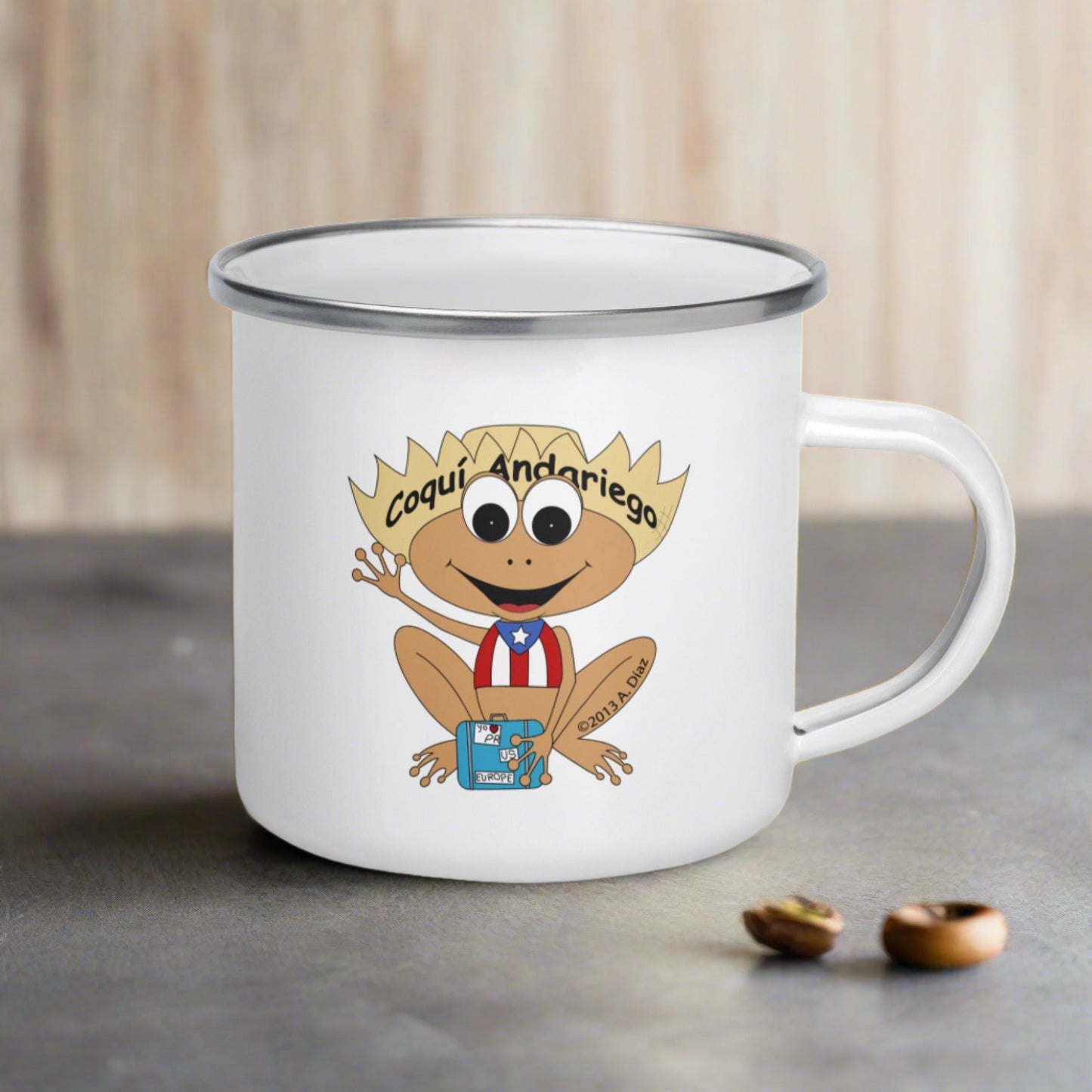 Coqui Andariego Character Enamel Mug