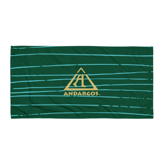 Andargos Green & Blue Stripes Beach Towel