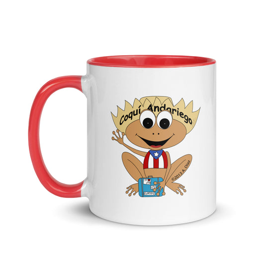 Caneca personagem Coqui Andariego com cor dentro